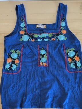 Cotton On Blue Tee with Yellow Accent Tag